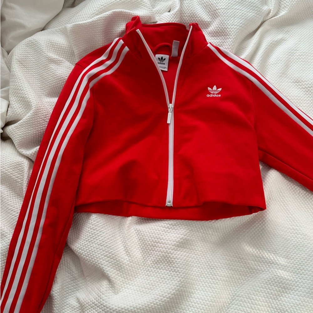 ADIDAS CROPPED ZIP UP